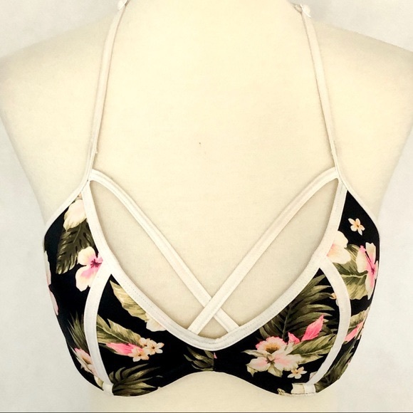 PINK Victoria’s Secret Hibiscus Print Bikini Top - Picture 2 of 8